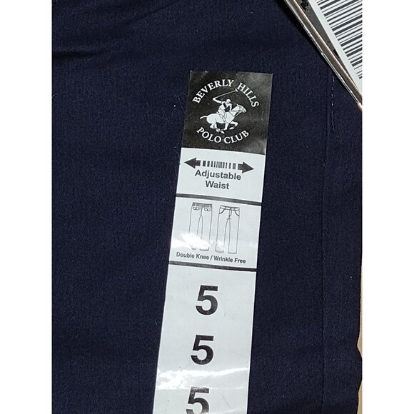 Beverly Hills Polo‎ Club Girls' School Uniform Pants - Super Stretch Size 5 Navy - Picture 2 of 6